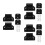 3Sets Retractable Gate Extension Kit Black Silicone Mounting Hardware 10