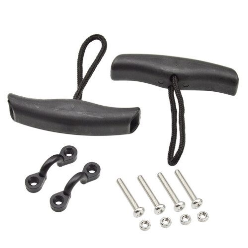 2 Pcs Kayak Carry Handle Pull Handle T-Handle + 2 Pcs Kayak Pad Eyes