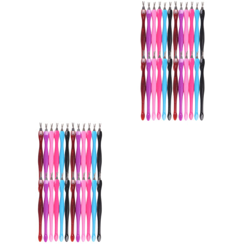 2Ensembles Pousse Acier Et Plastique Pour Ongles 2