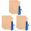 3Sets Plastic Braille Schrijfplaten Set Duurzaam Voor Studeren 10