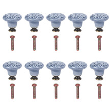 10PCS Ceramic Cabinet Knobs Vintage Drawers Handles for Kitchen Cupboard Drawer Bookcase Furniture Door (with Screws)