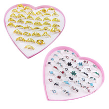 1Set 36X Ringen Goudkleur Assorti Doos Accessoire