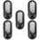 5St Compacte Potloodslijpers Abs+rvs Voor School En Tekenaars 5
