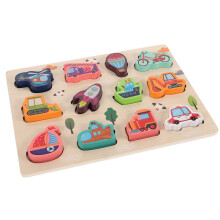 1 Set Kinderen Bordpuzzel Verkeer Transport Cognitief Speelgoed