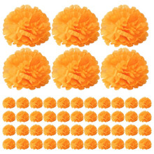 Fiori di Calendula da 3,9 Pollici Giorno Artificiale del Fiore Morto 50 Pezzi Testa di Fiori di Calendula Finta per La Realizzazione di Ghirlande di