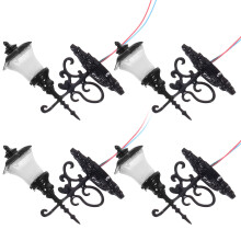 8St Tiny Muurlamp Model Zwart Miniatuur Lamp Voor Sand Table Decor