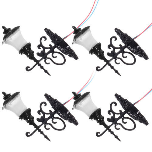 8St Tiny Muurlamp Model Zwart Miniatuur Lamp Voor Sand Table Decor