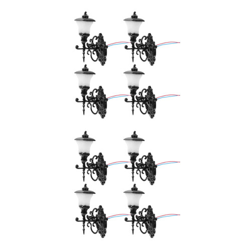 8St Tiny Muurlamp Model Zwart Miniatuur Lamp Voor Sand Table Decor 1