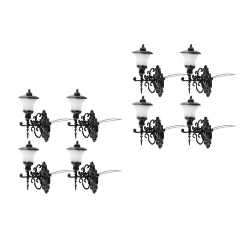 8St Tiny Muurlamp Model Zwart Miniatuur Lamp Voor Sand Table Decor 2