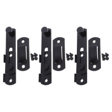 Locks Voor Deuren Bolt Latch Zwart RVS 3 Stuks