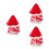 3St Rood Bruidsmasker Tule Sluier Met Pluizige Feest 6