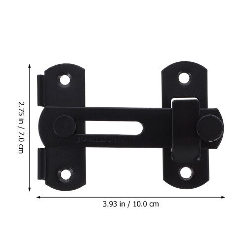 Locks Voor Deuren Bolt Latch Zwart RVS 3 Stuks 1