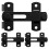Locks Voor Deuren Bolt Latch Zwart RVS 3 Stuks 3