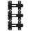 Locks Voor Deuren Bolt Latch Zwart RVS 3 Stuks 7