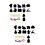 2Sets Zwart Xmas Scratch Paper Stick Kerst Feestdecor 9
