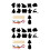 2Sets Zwart Xmas Scratch Paper Stick Kerst Feestdecor 7