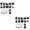 2Sets Zwart Xmas Scratch Paper Stick Kerst Feestdecor 8