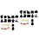 2Sets Zwart Xmas Scratch Paper Stick Kerst Feestdecor 6