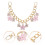 2St Modieuze Multi-Alloy Ketting Handtas Met Bloem En Verlenger 10