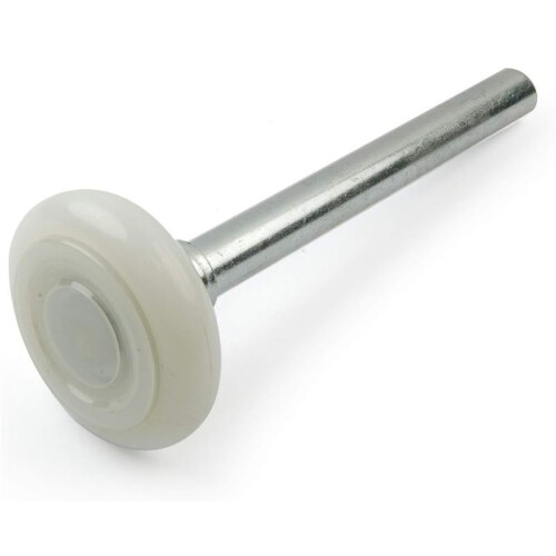 Roda Rolo para Porta Garagem, Haste 4 Polegadas, Pacote com 12 Unidades, Nylon Silencioso 2 Polegadas, Rolamento Esferas Vedado 13 Esferas, Diâmetro 2
