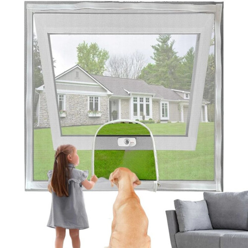Adjustable Window Screen Replacement Kit with Zipper Opening,Keep Mosquitoes Out,Insect Protection  for Household 2