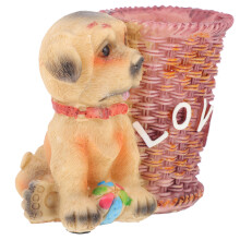 2Stk Wohn Deko Hund Modellierter Stiftehalter Praktischer Halter