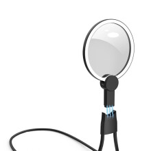 Loupe avec Lumière pour la Lecture, Loupe 6x de 5,1 Pouces avec Support, Loupe Portée Autour Du Cou