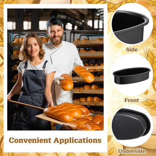 4 Pacotes de Forma Oval para Cheesecake 9x4,5x2 Polegadas Forma Antiaderente para Pão de Carne Forma para Bolo  para Assar Bolo 2