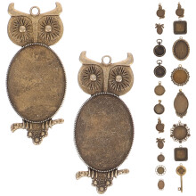 5Pck Metall Einfassungen Gold Anhängertrays Für DIY Schmuck Zubehör
