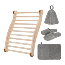 Respaldo de Sauna Silla de Sauna de Madera con Diseño Cómodo en Forma de S - Accesorios de Sauna para Cualquier Sauna o Sauna Infrarroja