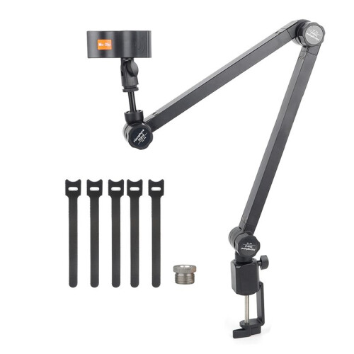 Support de Microphone Pliable, Support de Bras de Suspension à Ciseaux avec Pince de Microphone, Pince de Montage de Table