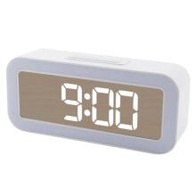 Reloj Despertador con Luz Nocturna y Espejo, LED Digital, Sencillo, para Estudiantes, con Volumen Alto, para Mesita de Noche, de Escritorio, con