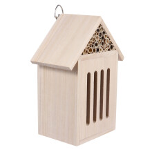 2Stk Insektenhaus Beige Mit Schutzdach Für Bienen Und
