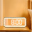Mirror Night Light Alarm Clock Simple LED Digital Clock Student Loud Volume Bedside Clock Desktop Temperature Clock B 10