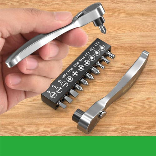 Pocket Screwdriver - Right Angle Screwdriver Right Angle Offset Reversible Drive Handle Household Wrench Cool Gadgets 1