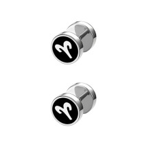 1Paar Sichere Schraub-Ohrstecker in Silber Für Männer