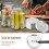 100 Pcs Regular Mouth 70MM Jar Canning Lids, Reusable Leak Proof Split-Type Silver Lids with Silicone Seals Rings 4