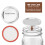100 Pcs Regular Mouth 70MM Jar Canning Lids, Reusable Leak Proof Split-Type Silver Lids with Silicone Seals Rings 8