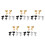 15Paare Ohrschmuck Cross Studs Sets Für Piercing 8