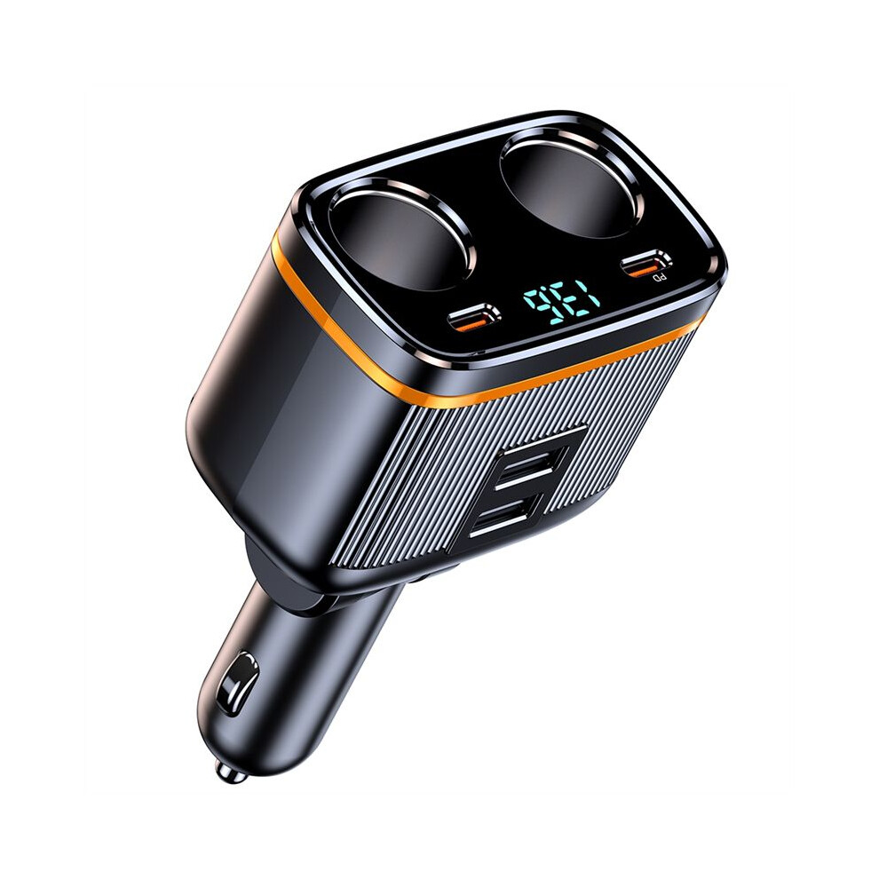 Car Splitter 145W Usb C Car Charger 4 Car Charger Adapter Voltage Display For All Car Devices 6032718529775
