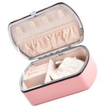 3Stk Kleine Schmuckbox Aus PU-Leder in Rosa Für Und Aufbewahrung