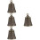 4-teiliges messing glöckchen anhänger charm diy hängeschmuck retro 9