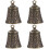 4-teiliges messing glöckchen anhänger charm diy hängeschmuck retro 7