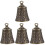 4-teiliges messing glöckchen anhänger charm diy hängeschmuck retro 4