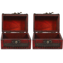 4Stk Holz Schmuck Organizer Vintage Aufbewahrungsbox