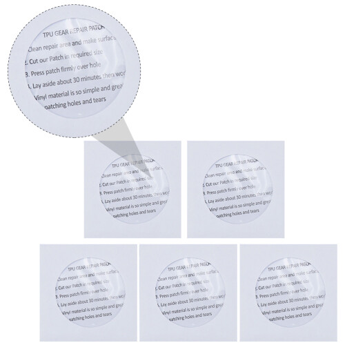 5Pièces Patchs Réparateurs Transparente Auto-Adhésifs En Tpu Durable 2