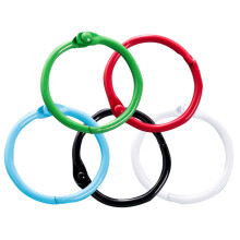 100Stk Farbige Metall-Ringbinder Robust Für Schlüssel & Lose Blätter