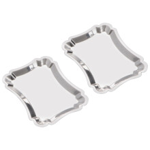 6Stk Edelstahlschalen Snackteller Silber Für Kuchen Und Desserts