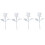 8Stk Mini Rose Ornament Weiß, Langlebiges Material, DIY Set 1