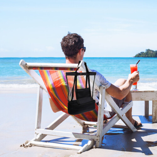1Stk Mesh Strandtasche Robust Für Sommer Zubehör 1